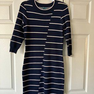 Sheath rayon knit dress, knee length, 3/4 sleeve